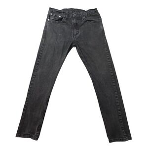 Levi's 512 Jeans Mens 32x30 (30x26) Black Slim Fit Charcoal Wash Denim Pants